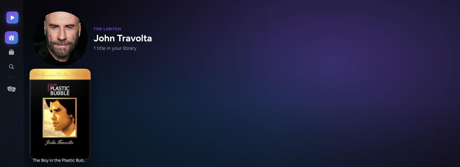 An actor's page listing the titles they appear in.